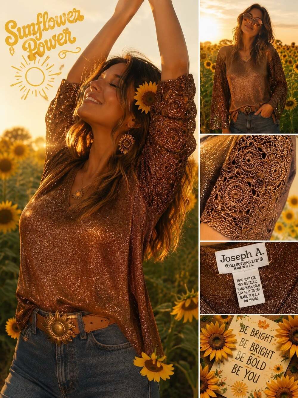 VTG. John A. Sz.M/L gorgeous blouse